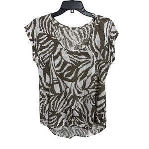 Ann Taylor Linen Top M